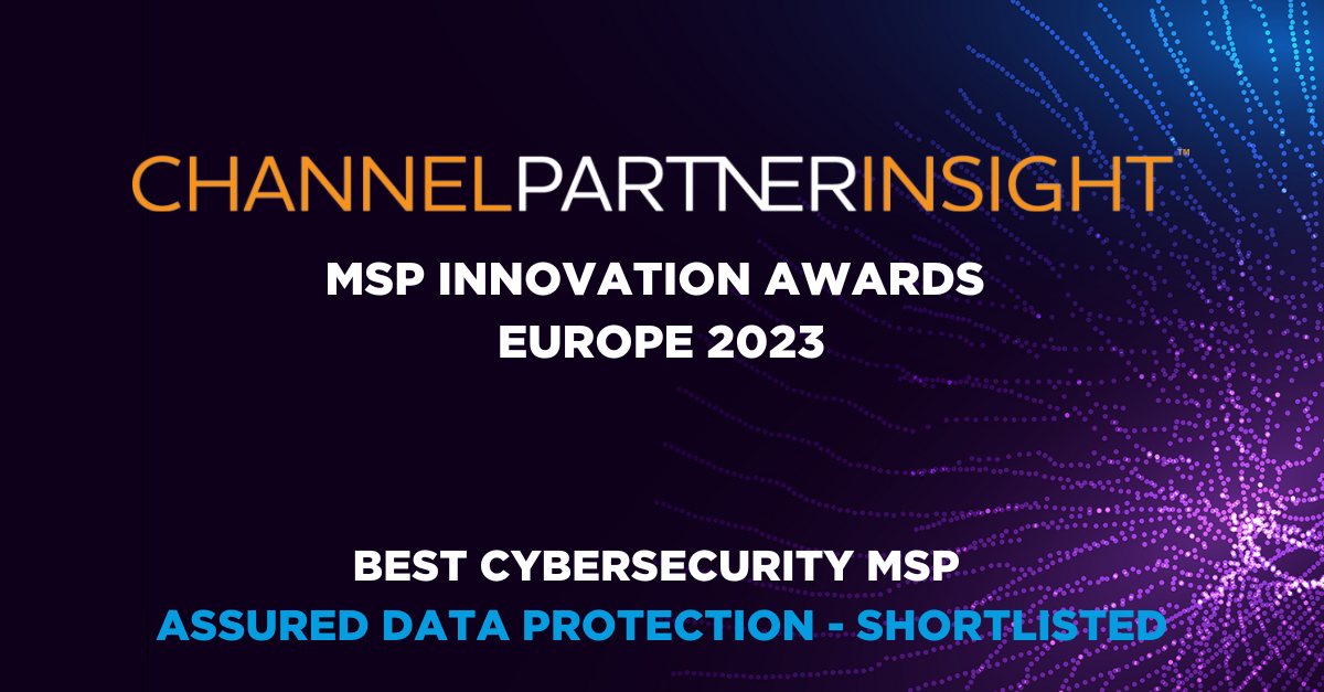 Best Cybersecurity MSP - MSP Innovation Awards - Assured Data Protection