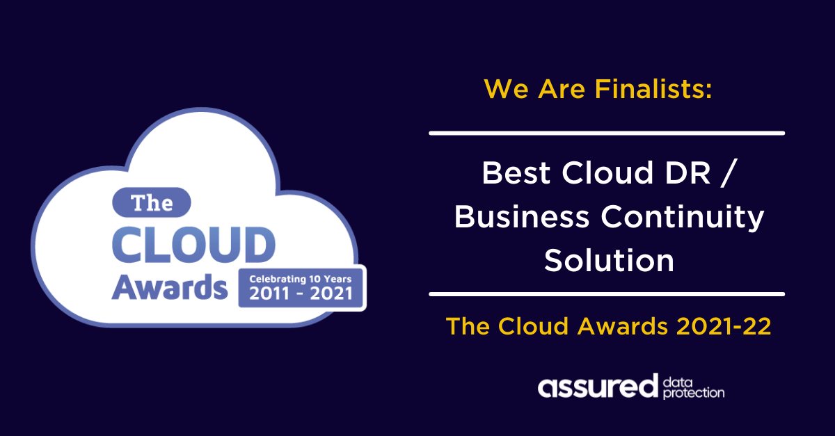 Assured Data Protection A Finalist in 2021-22 Cloud Awards
